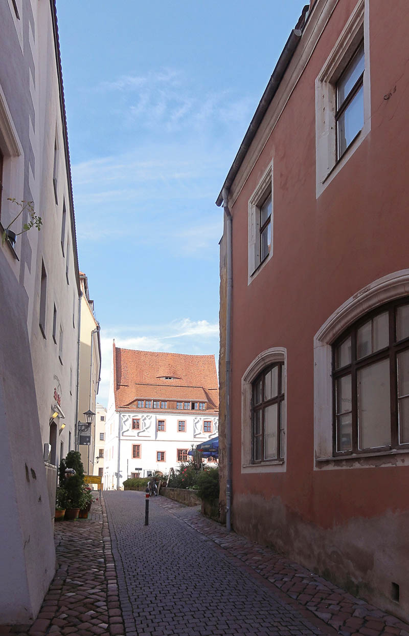 Blick aus
              Frongasse zur Schlossstrasse