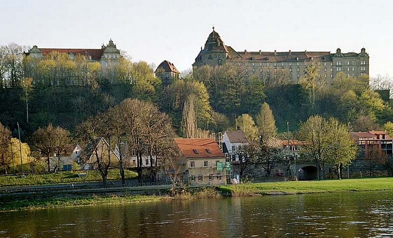 Nordansicht (Elbseite) Schloss Sonnenstein
