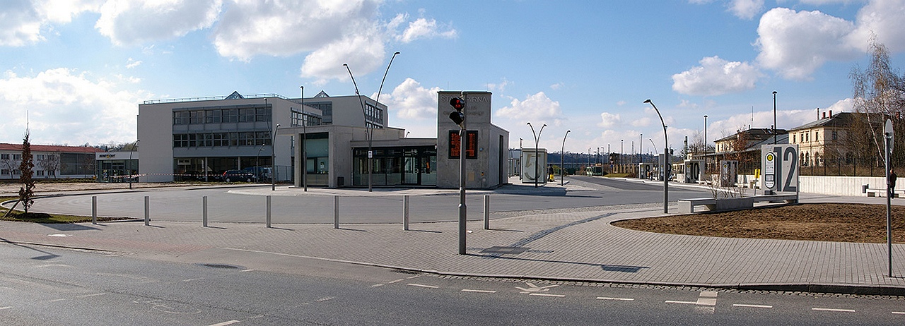 der neue Zentrale
                  Omnibusbahnhof von Pirna
